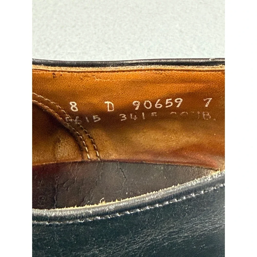 Allen Edmonds Park Avenue Men 8 Black Leather Cap Toe Oxford Dress Shoes USA